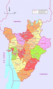Les provinces et communes du Burundi