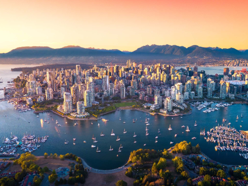 Sunset over Vancouver