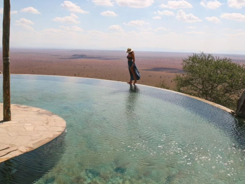 lions bluff infinity pool with a view