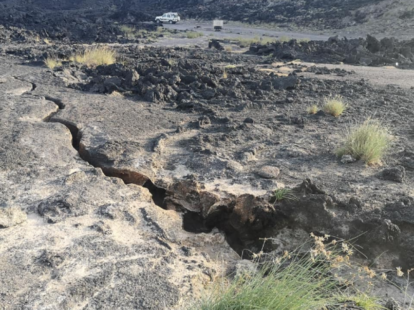 Rift fault between Lake Assal and Goubet